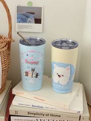 Water Heat Preservation Stainless Steel Cup With Straw
