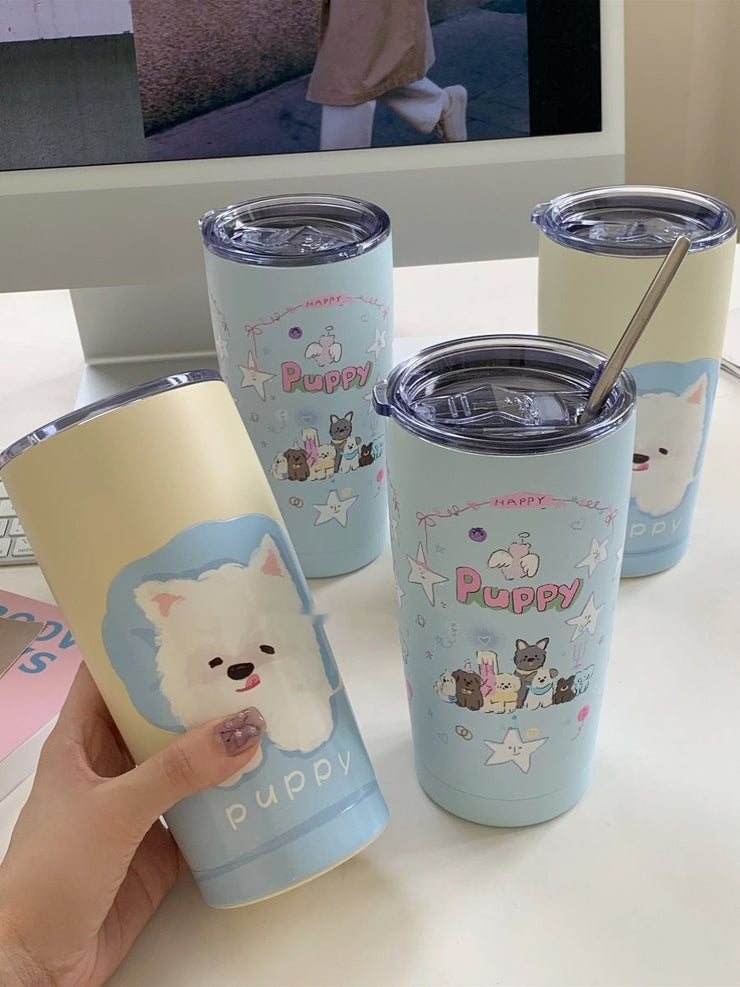 Water Heat Preservation Stainless Steel Cup With Straw
